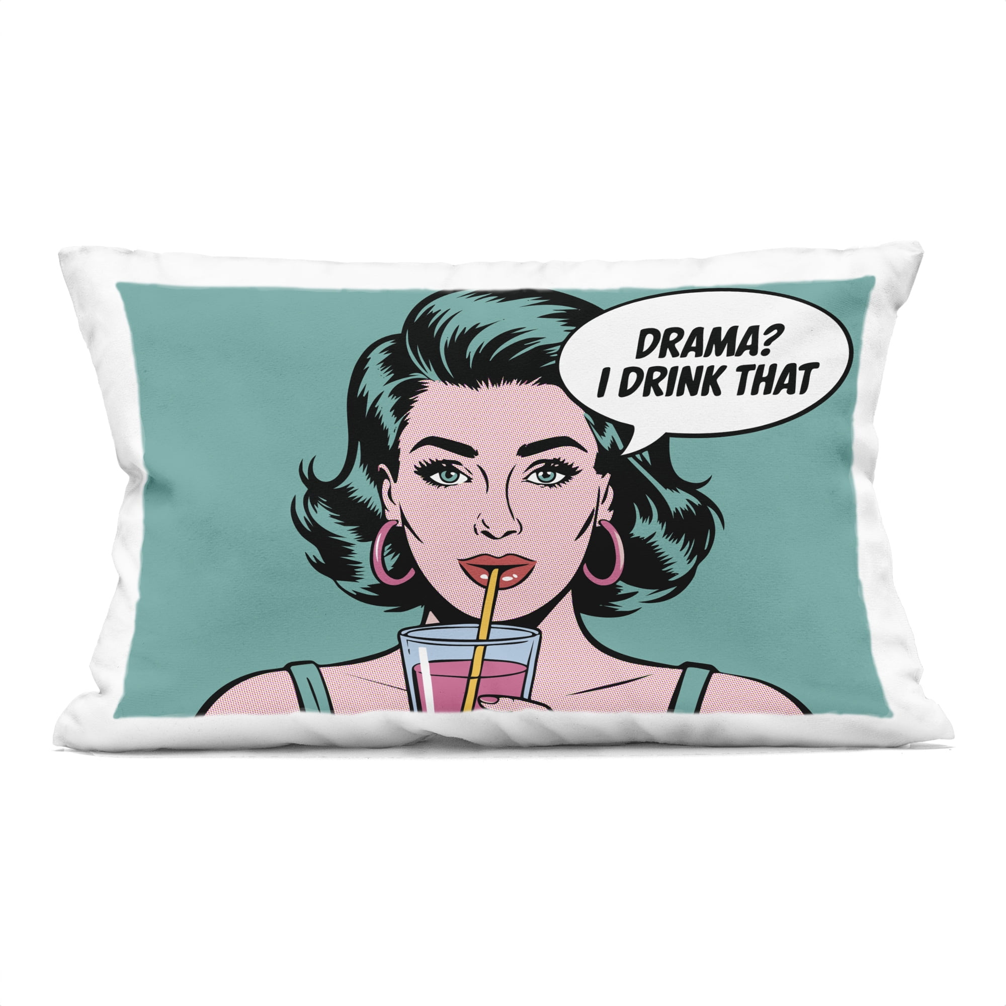 Stupell Industries Drink That Drama Decorative Printed Throw Pillow, design by Andreas Magnusson, 14 x 7 x 20