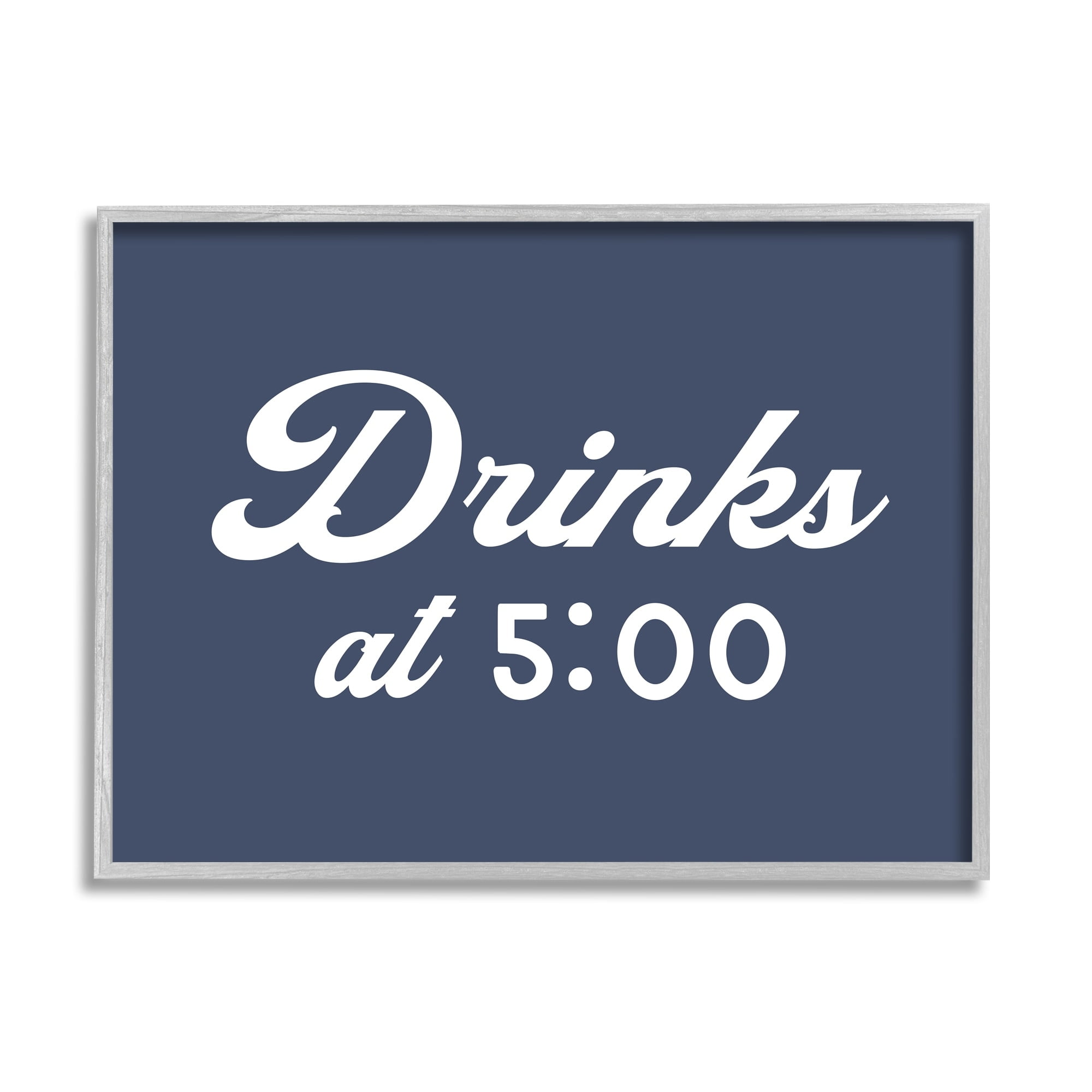 Stupell Industries Drink at Five Fun Nautical Party Sign,30 x 24, Design by Daphne Polselli
