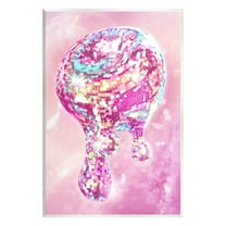Stupell Industries Dripping Disco Ball Abstract Painting Unframed Art Print Wall Art, 10 x 15