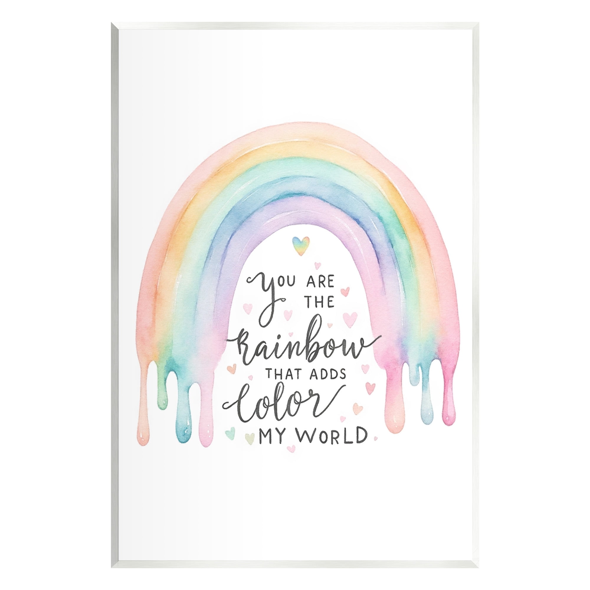 Stupell Industries Dripping Inspirational Rainbow Inspirational Painting Unframed Art Print Wall Art, 13 x 19