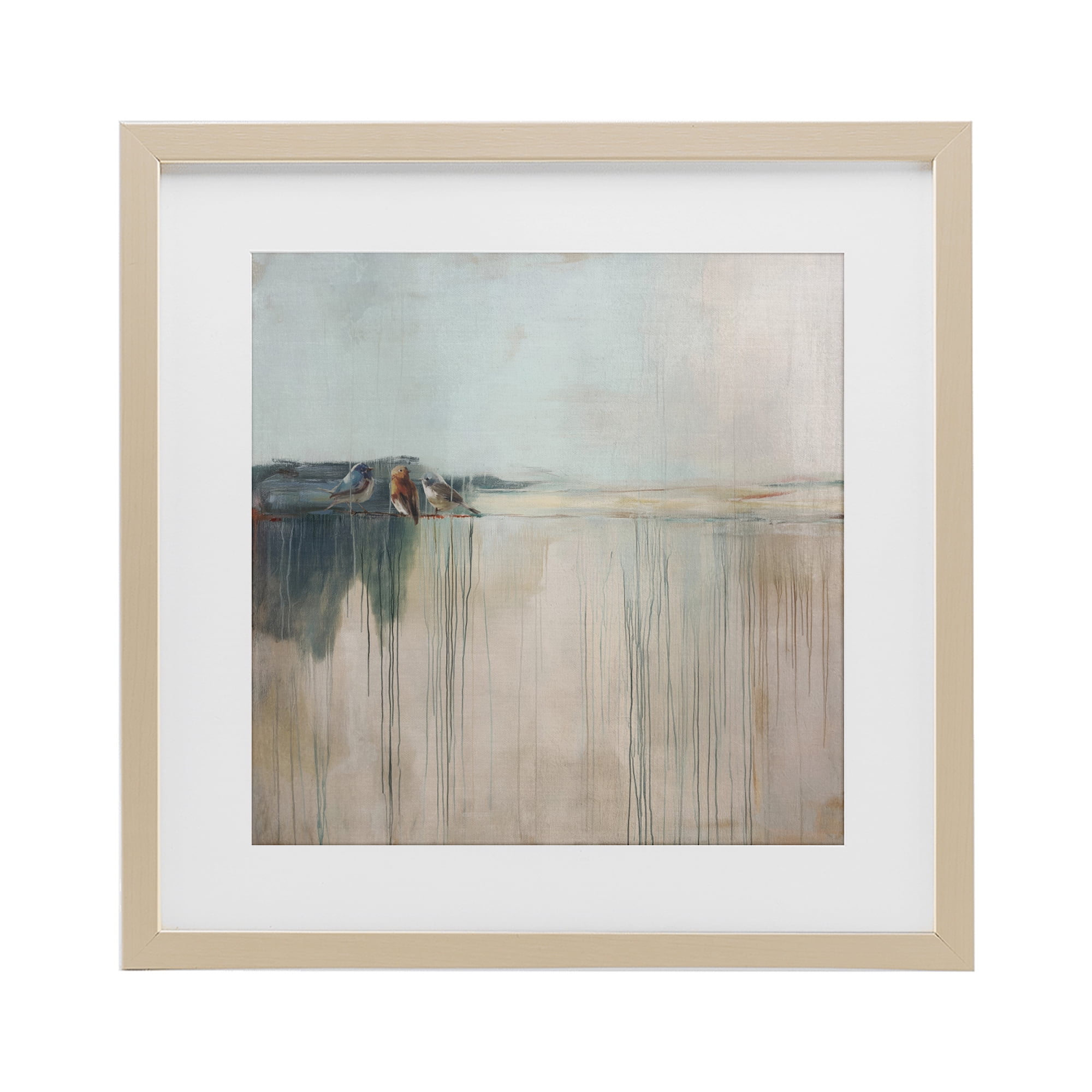 Stupell Industries Drips And Feathers Abstract Birch Framed Print Under Glass, design by Svetlana Aleynikova
