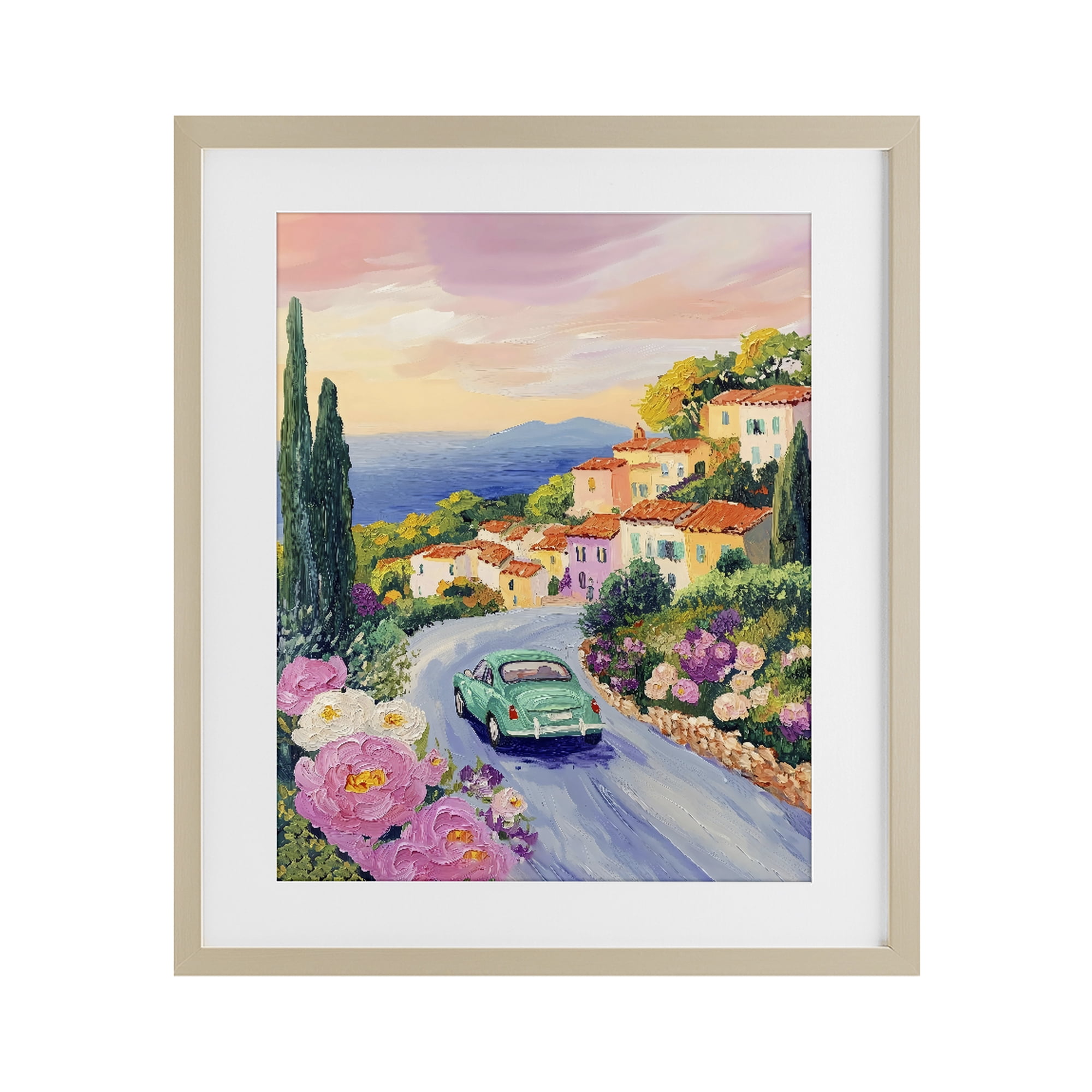 Stupell Industries Driving Along The Coast Birch Framed Print Under Glass, design by The Prints Vibe