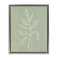 thumbnail image 1 of Stupell Industries Drooping Plant Leaves Plants & Flowers Painting Gray Floater Framed Canvas Art Print Wall Art, 17 x 21, 1 of 10