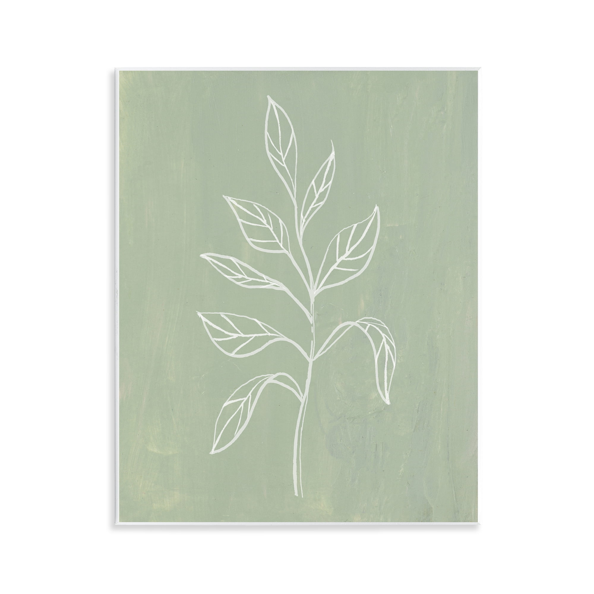 Stupell Industries Drooping Plant Leaves Plants & Flowers Painting Unframed Art Print Wall Art, 11 x 14