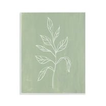 Stupell Industries Drooping Plant Leaves Plants & Flowers Painting Unframed Art Print Wall Art, 11 x 14