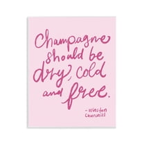 Stupell Industries Dry Cold Free Champagne Food & Beverage Painting Unframed Art Print Wall Art, 11 x 14