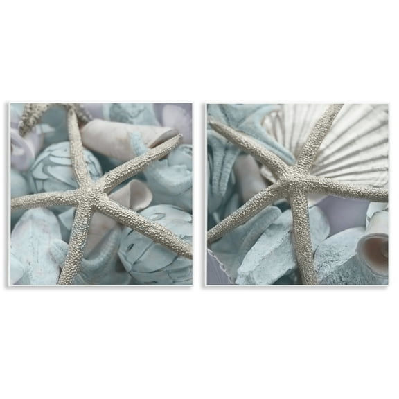 Stupell Industries Dry Distressed Starfish Nautical & Beach Photography Unframed Art Print Wall Art, 12 x 12, Set of 2