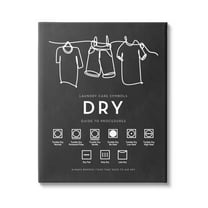 Stupell Industries Drying Procedure Guide Helpful Laundry Symbol Chart Graphic Art Gallery Wrapped Canvas Print Wall Art, Design by Lettered and Lined