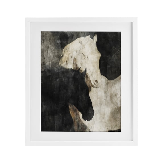 Stupell Industries Modern Dual Spirit Horses White Framed Print Under Glass, 17 x 21, by Svetlana Aleynikova
