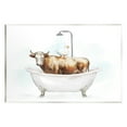thumbnail image 1 of Stupell Industries Duck & Cow in Tub Animals & Insects Painting Unframed Art Print Wall Art, 15 x 10, 1 of 7