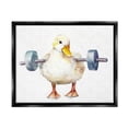 thumbnail image 1 of Stupell Industries Duck Lifting Weights Animals & Insects Painting Black Floater Framed Canvas Art Print Wall Art, 21 x 17, 1 of 10