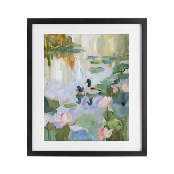 Stupell Industries Modern Duck Pond During Tranquil Morning Black Framed Print Under Glass, 13 x 16, by The Prints Vibe