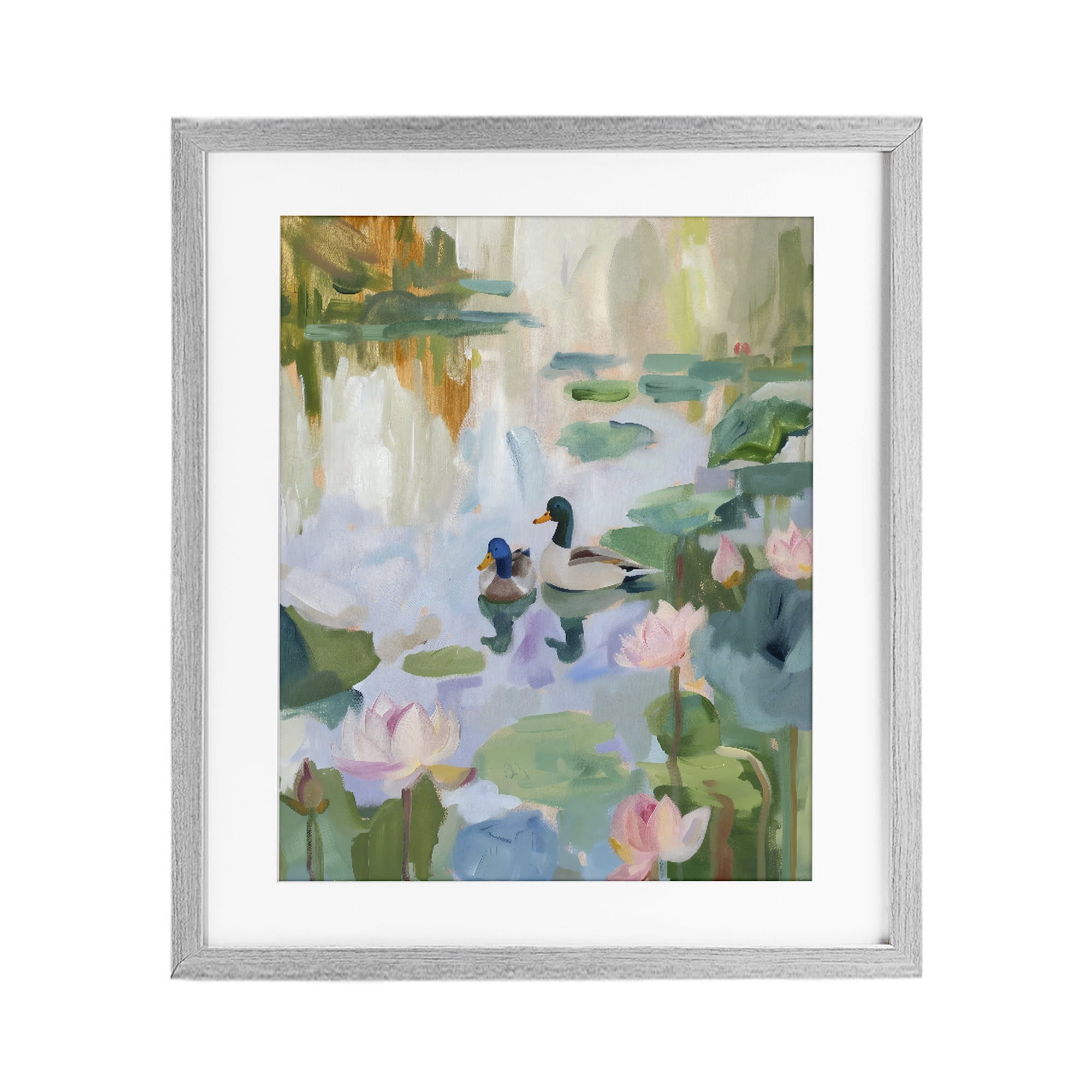 Stupell Industries Duck Pond During Tranquil Morning Gray Framed Print Under Glass, design by The Prints Vibe