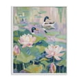thumbnail image 1 of Stupell Industries Modern Duck Pond with Lotus Flowers White Framed Giclee Art, 24 x 30, by The Prints Vibe, 1 of 8