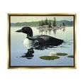 thumbnail image 1 of Stupell Industries Duck in Vast Pond Animals & Insects Painting Gold Floater Framed Canvas Art Print Wall Art, 31 x 25, 1 of 10