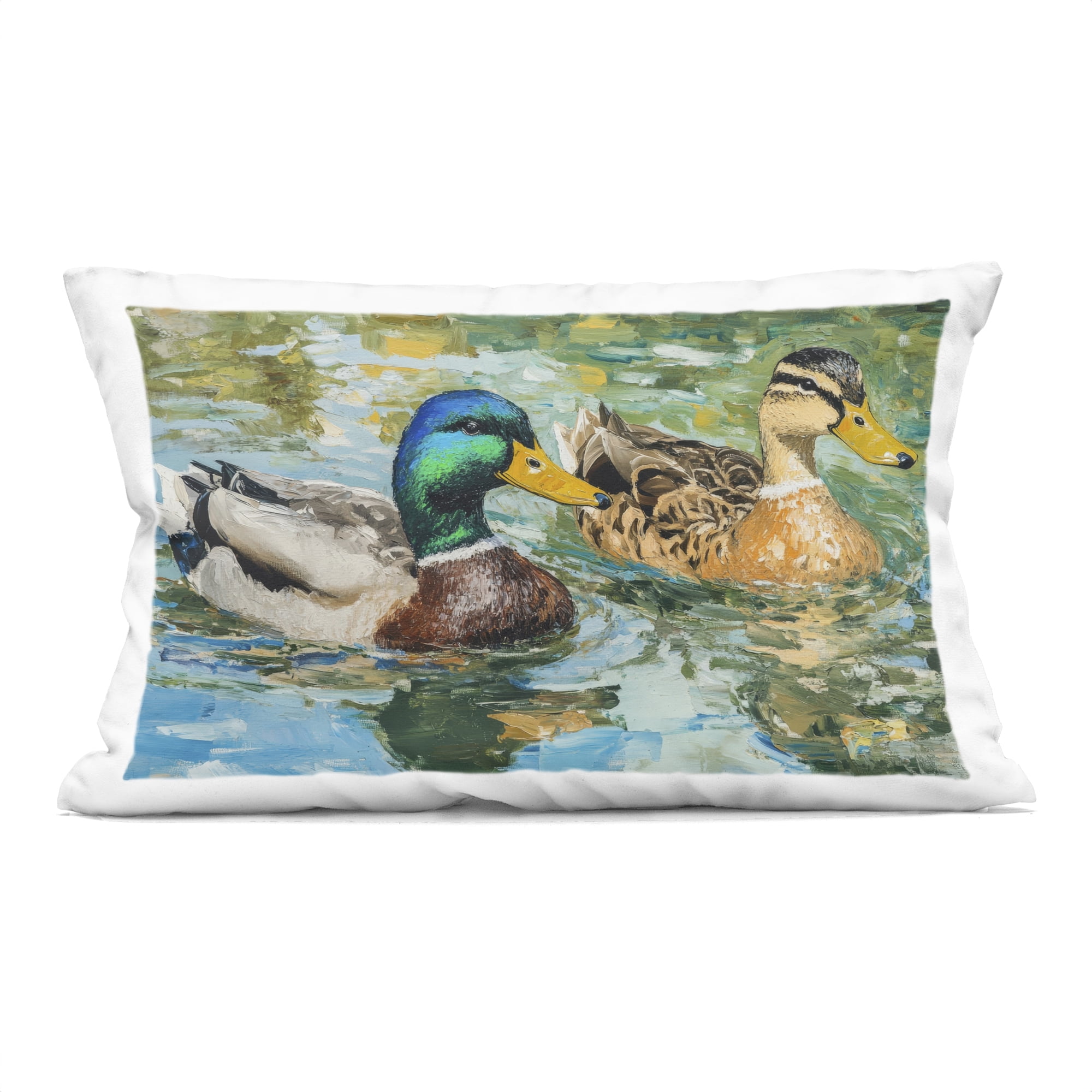 Stupell Industries Ducks Out For A Swim Decorative Printed Throw Pillow, design by Petal Prints Design, 14 x 7 x 20
