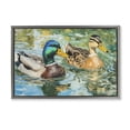 thumbnail image 1 of Stupell Industries Rustic Lodge Ducks Out For A Swim Gray Floating Frame Canvas Art, 25 x 17, by Petals Prints Design, 1 of 8