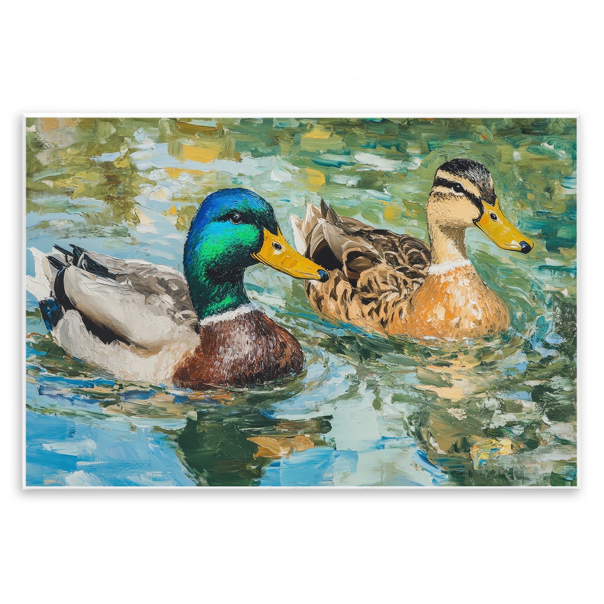 Stupell Industries Ducks Out For A Swim Wall Plaque Art, design by Petal Prints Design