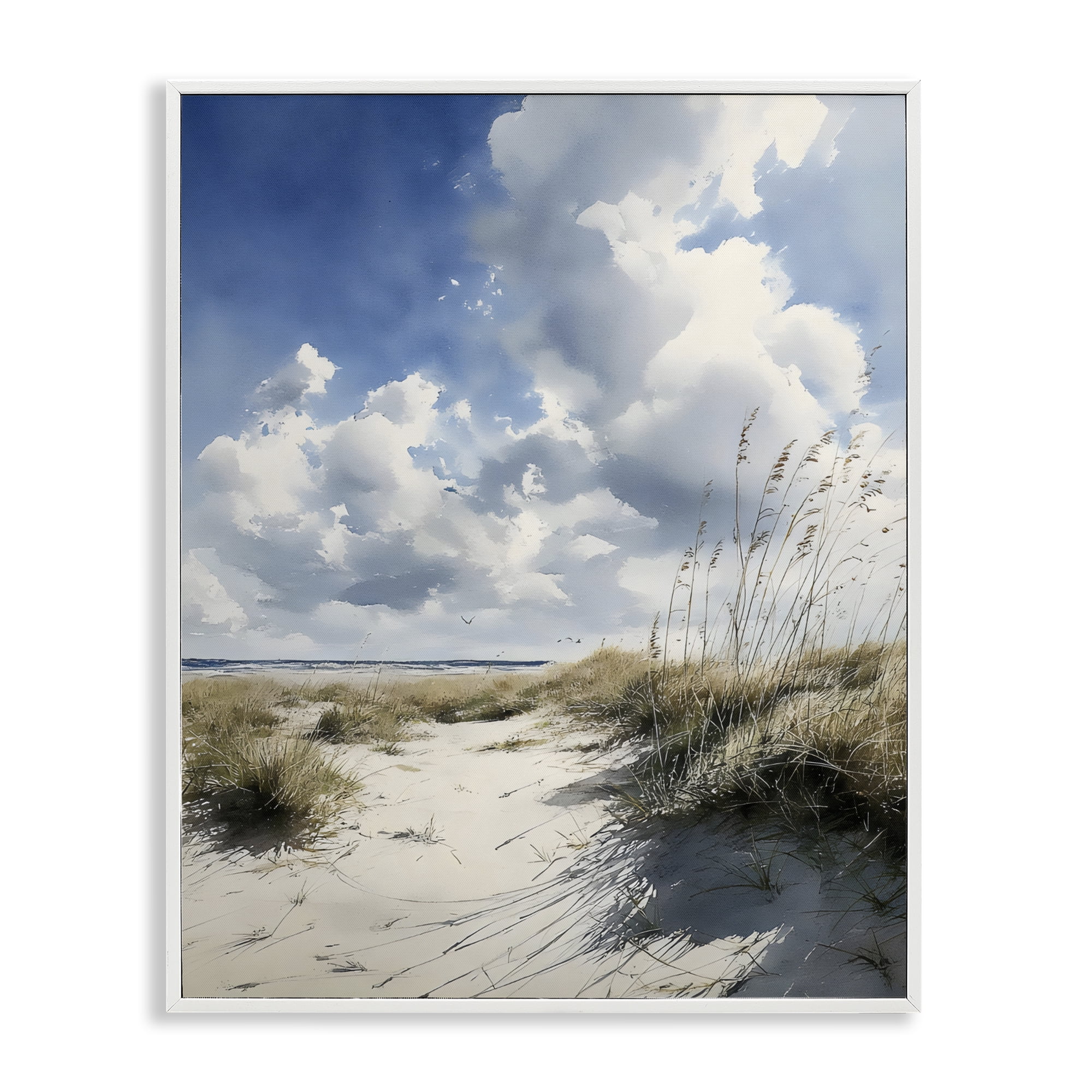 Stupell Industries Dunes In The Sunshine White Framed Giclee Art, design by Franklyn Gregory