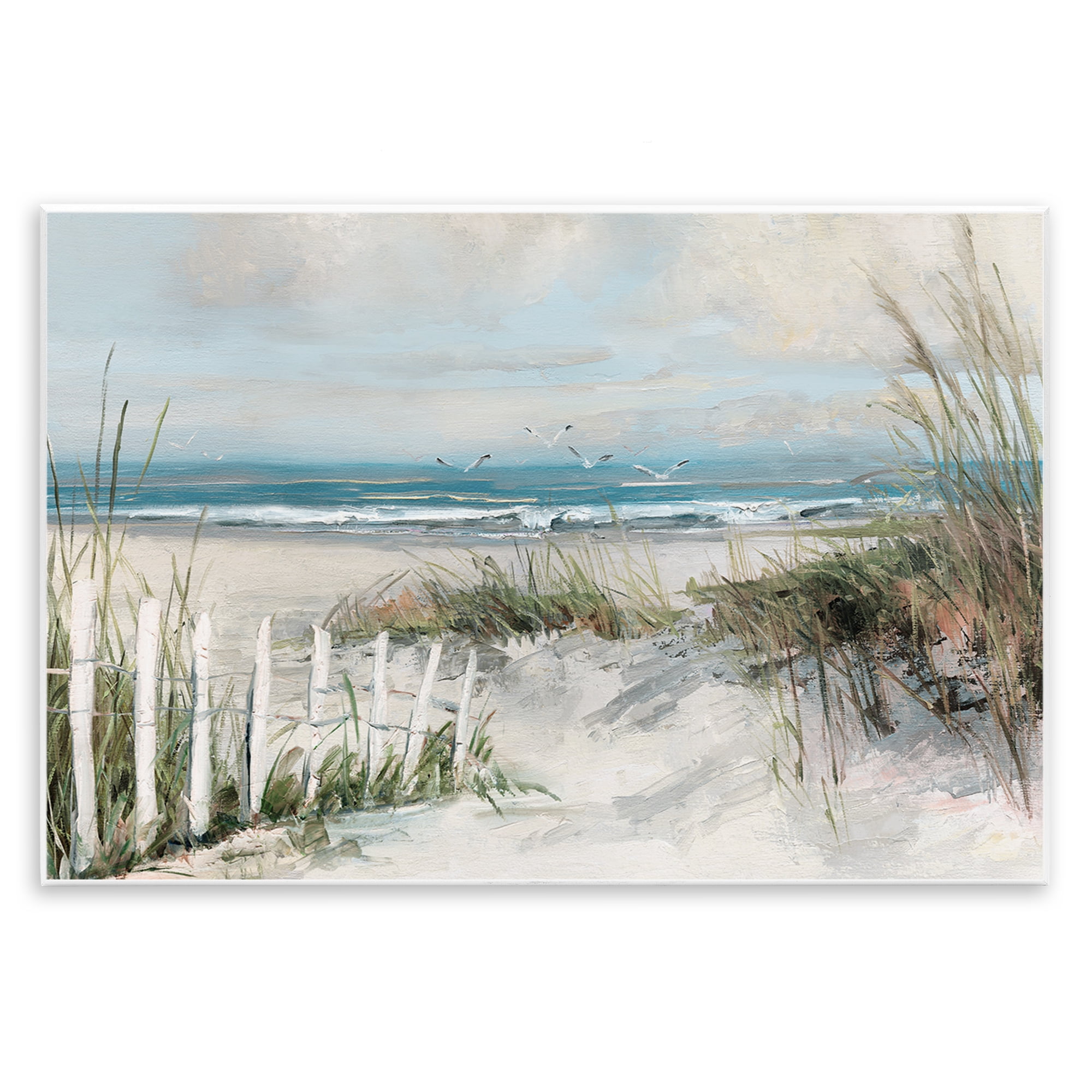 Stupell Industries Dunes With Weathered Fence Wall Plaque Art, design by Sally Swatland