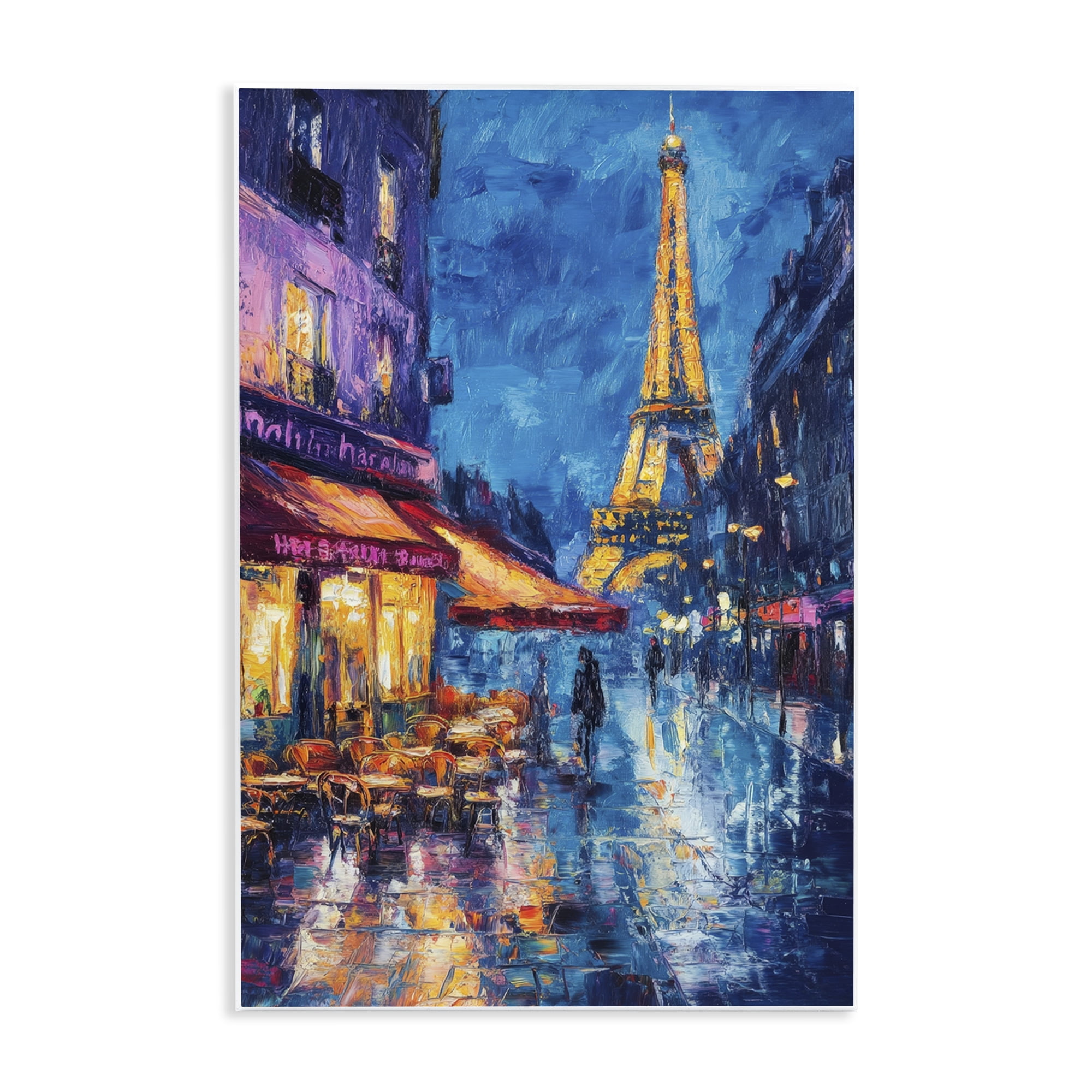 Stupell Industries Dusk Paris Street Scene Wall Plaque Art, design by Petal Prints Design