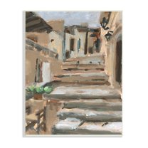 Stupell Industries Dusky Alleyway Stairs Soft Urban Architecture City Travel & Places Painting Unframed Art Print Wall Art, 10 x 15