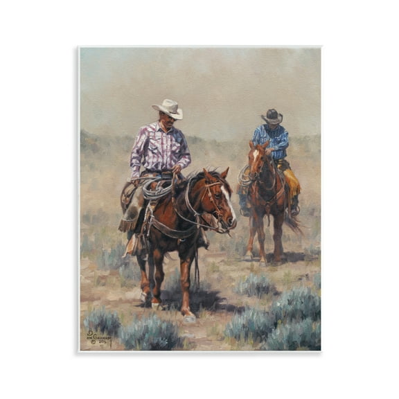 Stupell Industries Dust Bowl Cowboys Animals & Insects Painting Unframed Art Print Wall Art, 11 x 14