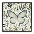 thumbnail image 1 of Stupell Industries Bohemian Dusty Blue Butterfly Botanicals Black Framed Giclee Art, 17 x 17, by Petals Prints Design, 1 of 8