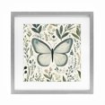 thumbnail image 1 of Stupell Industries Bohemian Dusty Blue Butterfly Botanicals Gray Framed Print Under Glass, 16 x 16, by Petals Prints Design, 1 of 8
