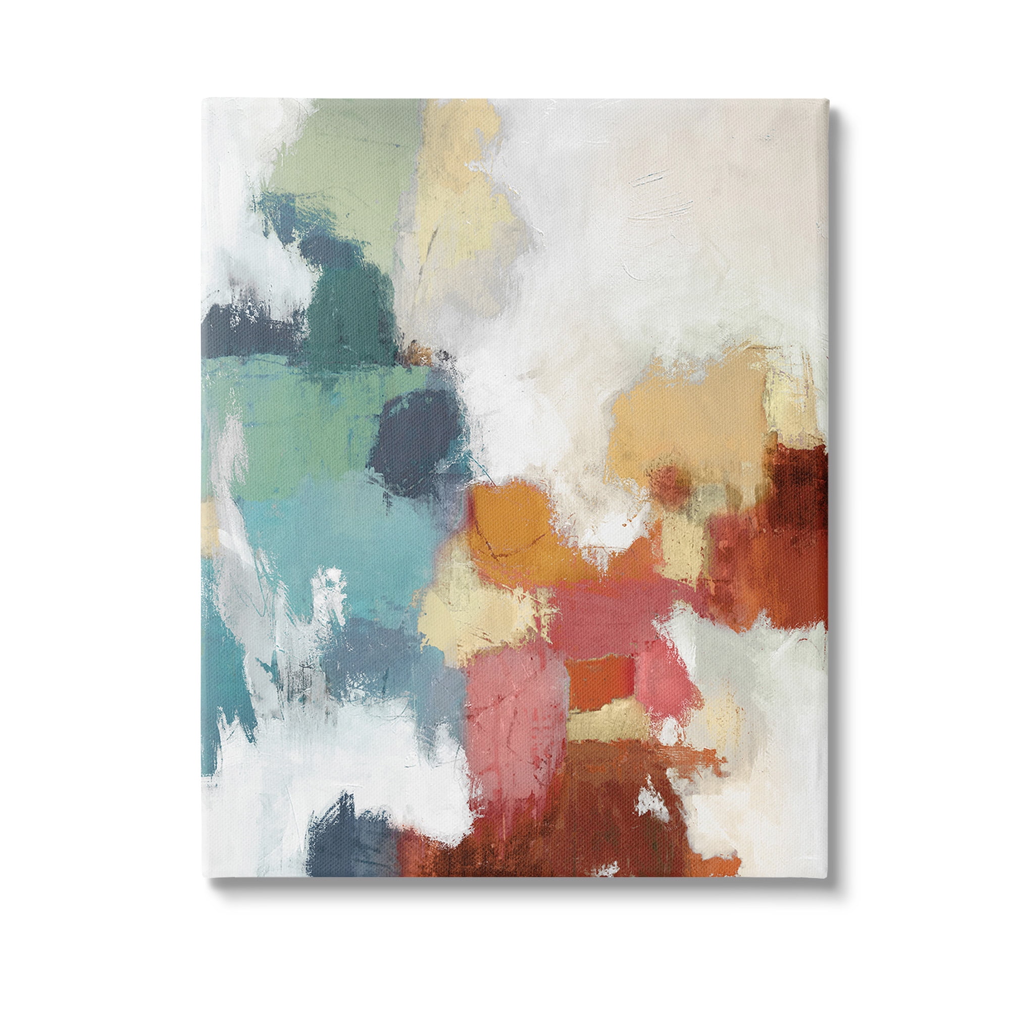 Stupell Industries Dynamic Abstract Hues Abstract Painting Gallery Wrapped Canvas Art Print Wall Art, 24 x 30