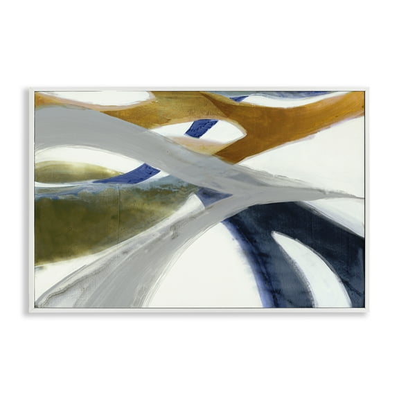 Stupell Industries Dynamic Abstract Tendrils White Framed Giclee Art design by Liz Jardine, 16 x 24