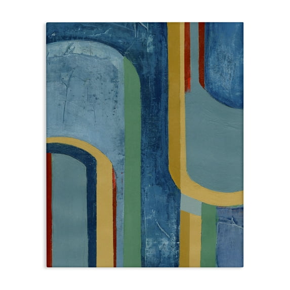 Stupell Industries Dynamic Arches Pattern Abstract Painting Gallery Wrapped Canvas Art Print Wall Art, 24 x 30