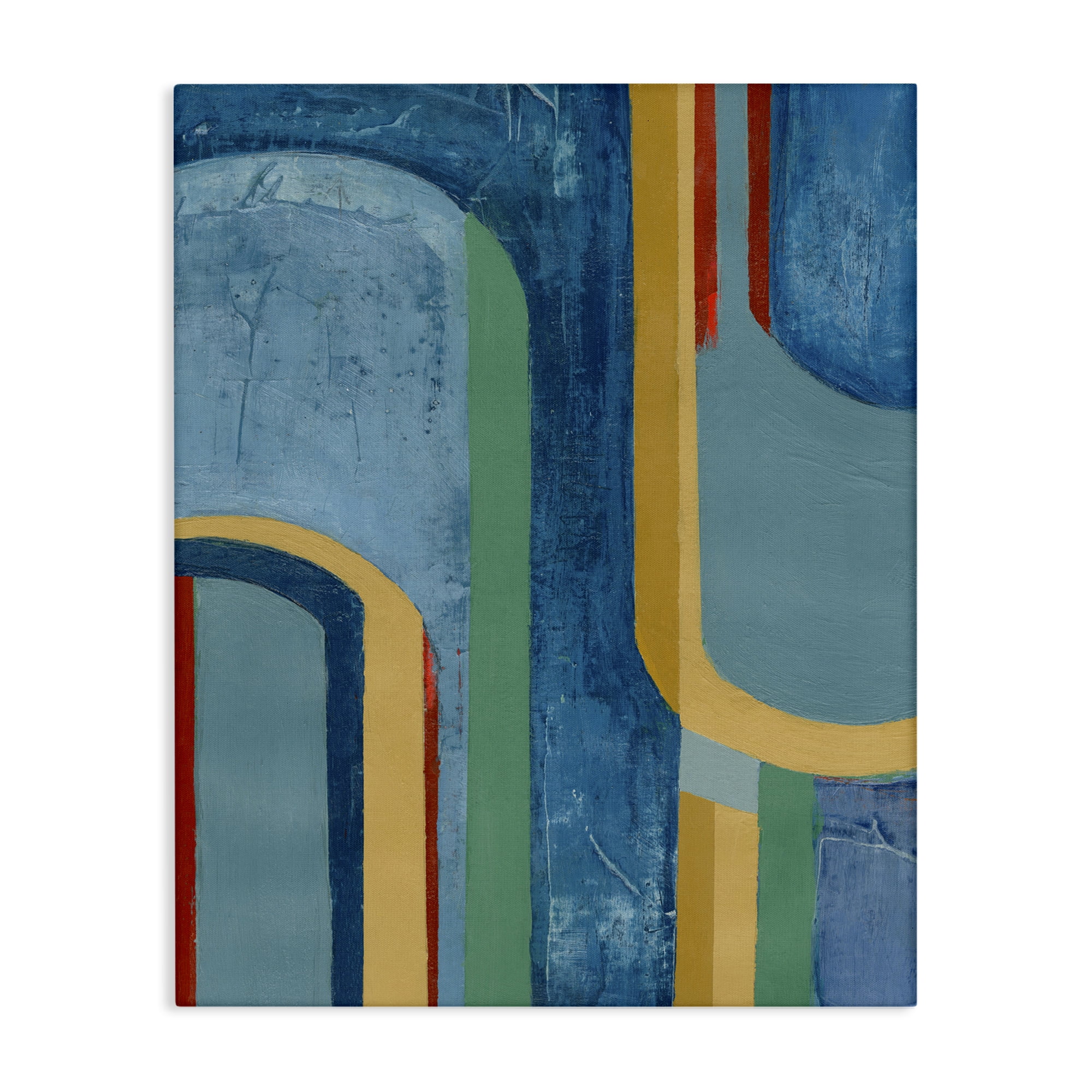 Stupell Industries Dynamic Arches Pattern Abstract Painting Gallery Wrapped Canvas Art Print Wall Art, 30 x 40