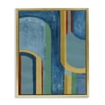 thumbnail image 1 of Stupell Industries Dynamic Arches Pattern Abstract Painting Gold Floater Framed Canvas Art Print Wall Art, 25 x 31, 1 of 2