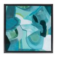thumbnail image 1 of Stupell Industries Dynamic Cascading Shapes Abstract Painting Black Floater Framed Canvas Art Print Wall Art, 18 x 18, 1 of 2