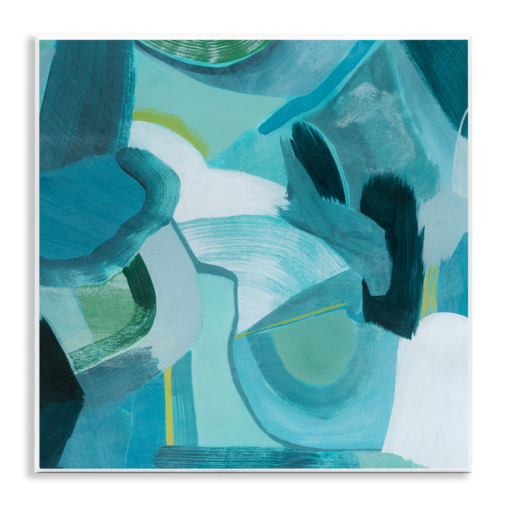 Stupell Industries Dynamic Cascading Shapes Abstract Painting Unframed Art Print Wall Art, 12 x 12