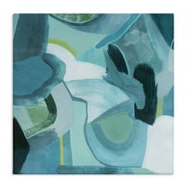 Stupell Industries Dynamic Cascading Shapes Abstract Painting Wrapped Canvas Art Print Wall Art, 17 x 17