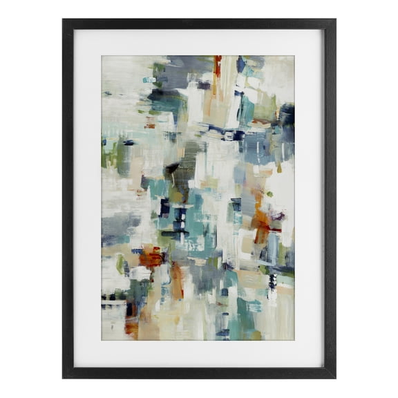 Stupell Industries Dynamic Dappled Expression Black Framed Print Under Glass design by Lisa Ridgers, 23 x 17
