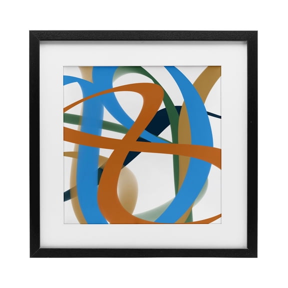 Stupell Industries Dynamic Elemento Movement Black Framed Print Under Glass design by Atelier Posters, 13 x 13