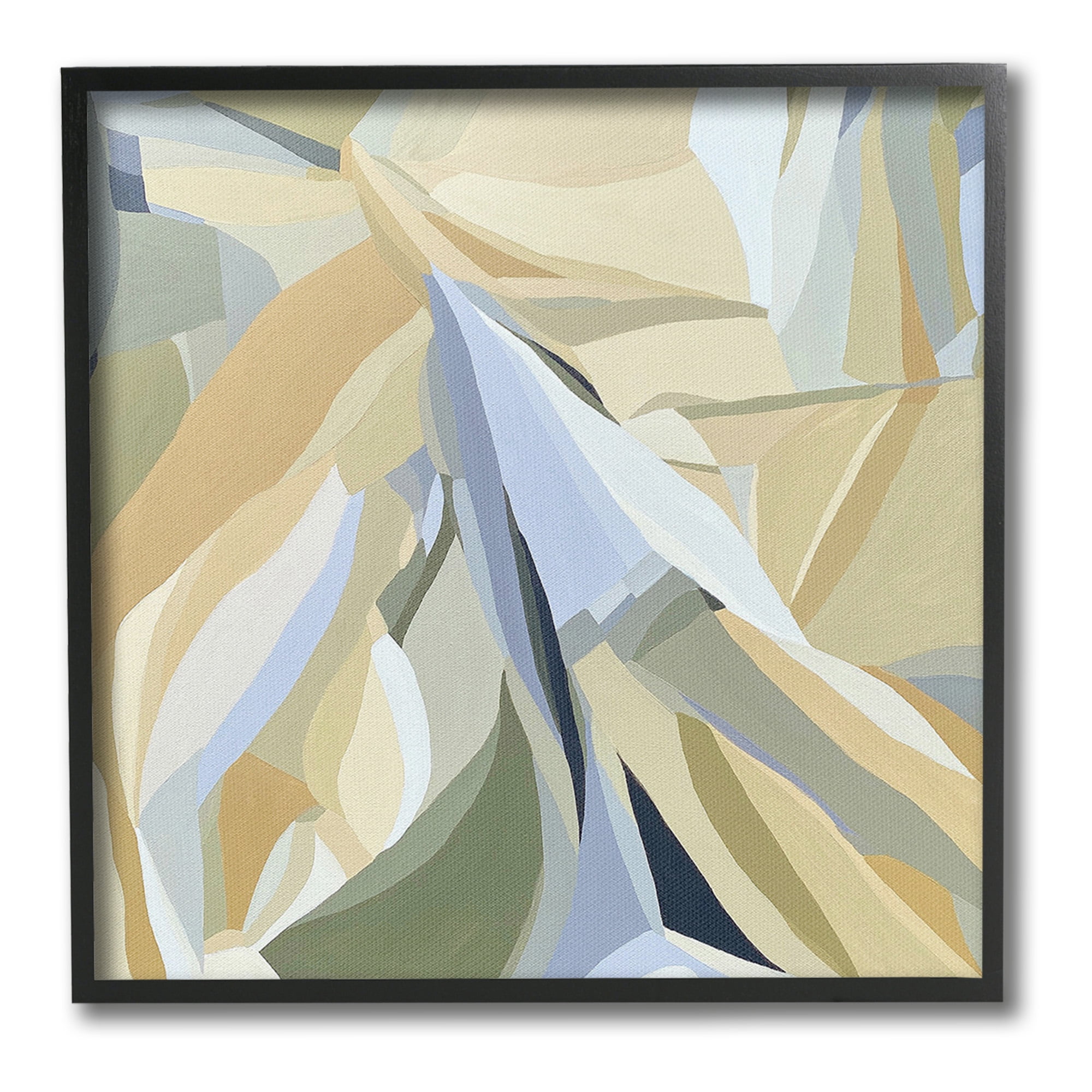 Stupell Industries Dynamic Geometric Pattern Abstract Painting Black Framed Art Print Wall Art, 12 x 12