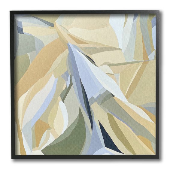 Stupell Industries Dynamic Geometric Pattern Abstract Painting Black Framed Art Print Wall Art, 24 x 24