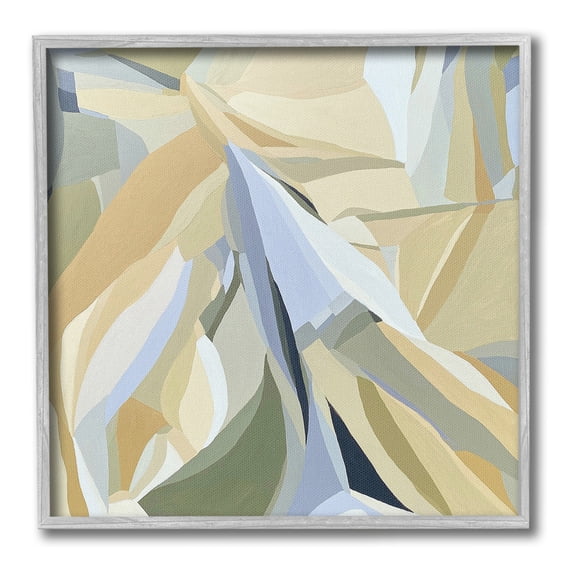 Stupell Industries Dynamic Geometric Pattern Abstract Painting Gray Framed Art Print Wall Art, 24 x 24