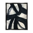 thumbnail image 1 of Stupell Industries Dynamic Modern Black Paint Strokes Bold Abstract Painting Jet Black Floating Framed Canvas Print Wall Art, Design by Susan Jill, 1 of 5
