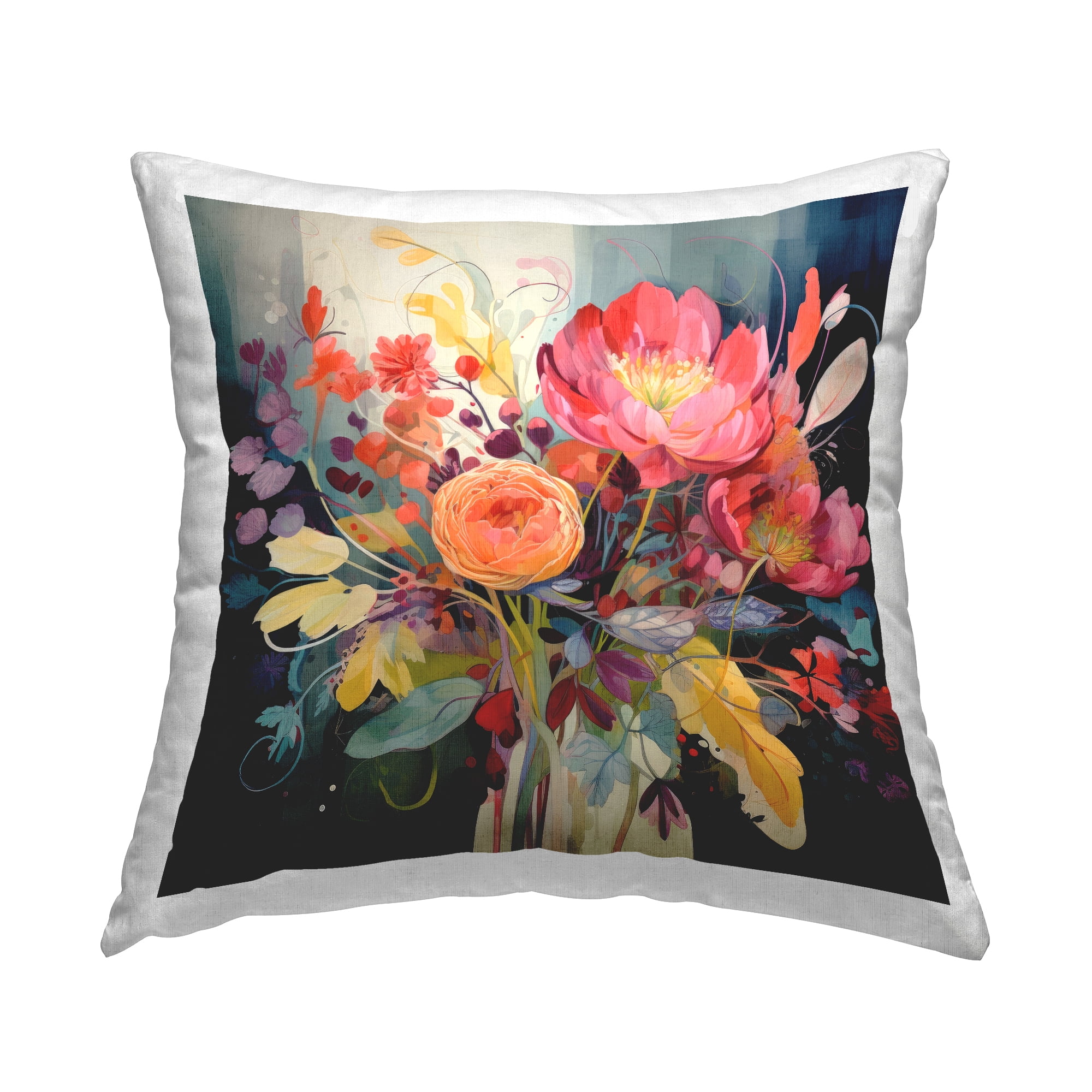 Stupell Industries Dynamic Modern Bouquet Decorative Printed Throw Pillow, 18 x 18