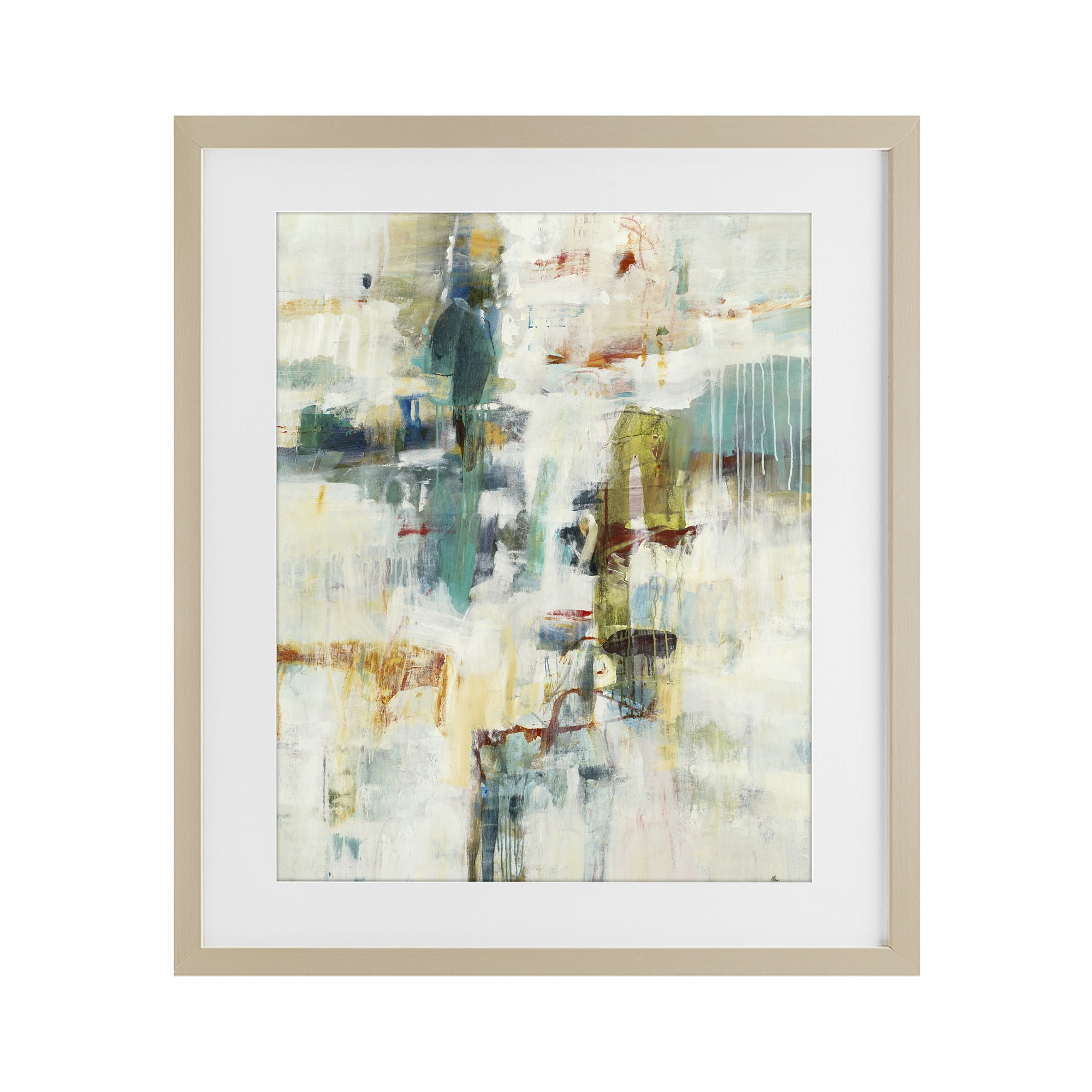 Stupell Industries Dynamic Paint Drips Birch Framed Print Under Glass, design by Lisa Ridgers