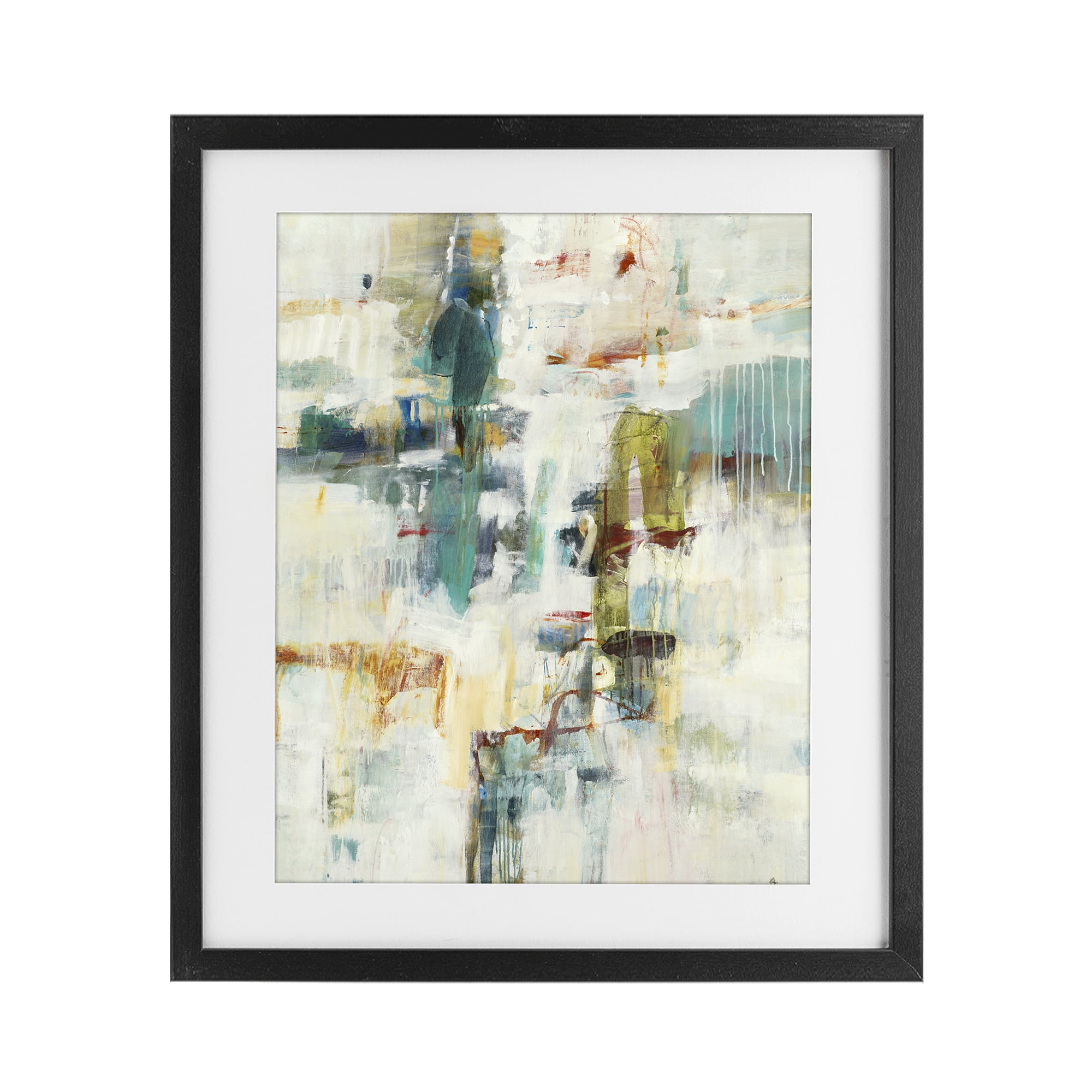 Stupell Industries Dynamic Paint Drips Black Framed Print Under Glass, design by Lisa Ridgers