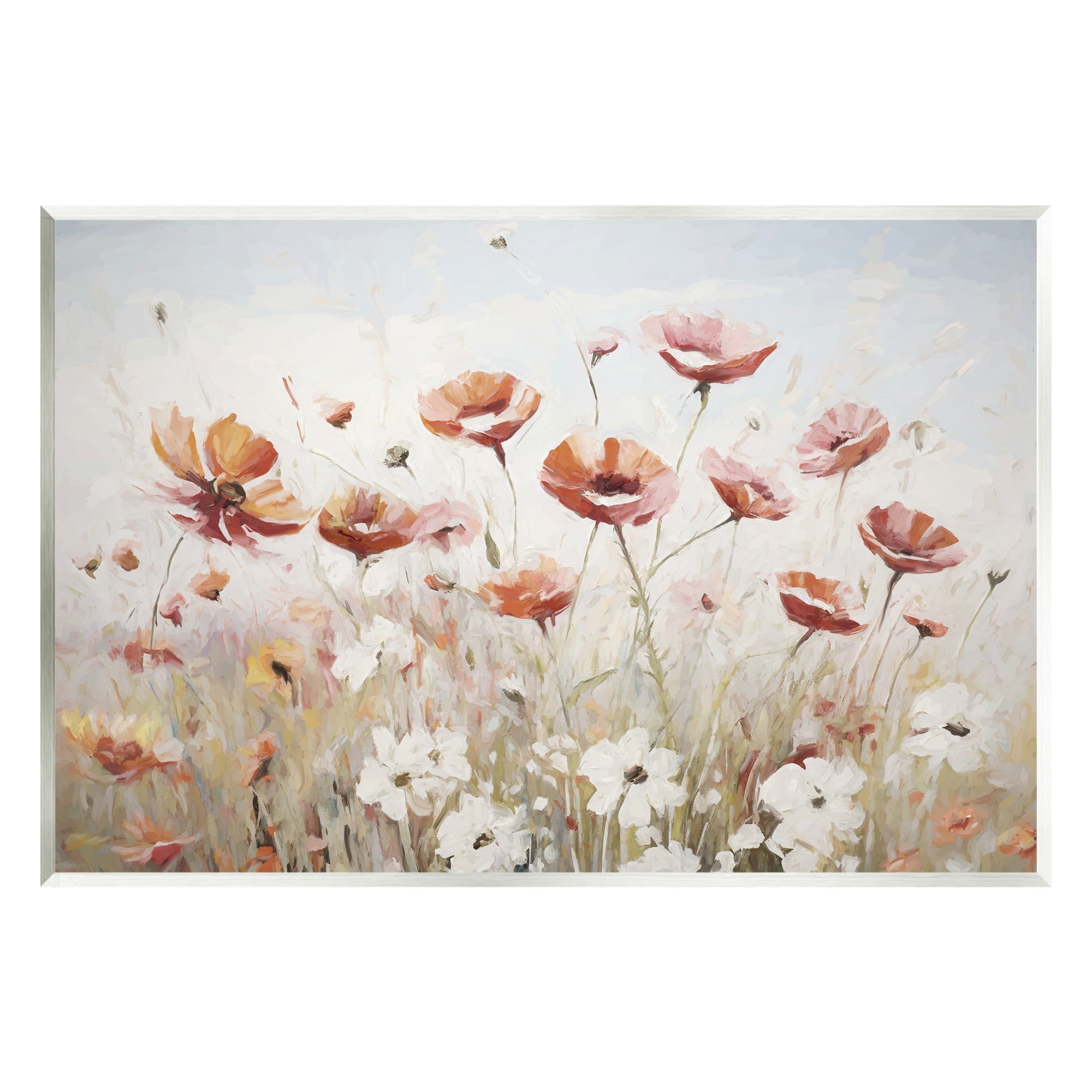 Stupell Industries Dynamic Poppy Meadow Botanical & Floral Painting Unframed Art Print Wall Art, 19 x 13