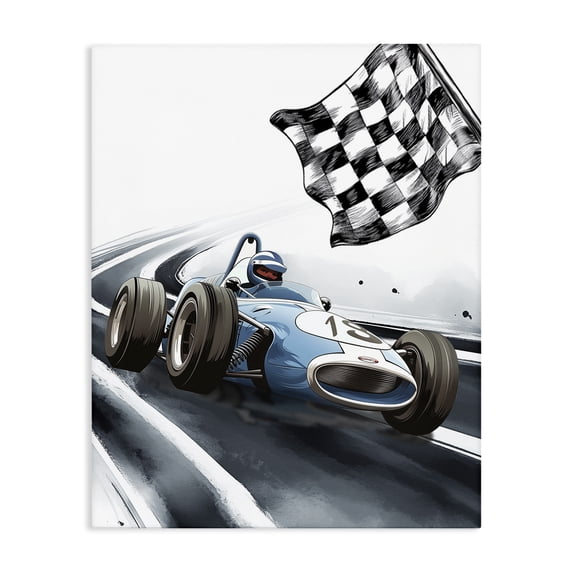Stupell Industries Contemporary Dynamic Racecar Driving Canvas Art, 30 x 40, by Christine Simpson Art
