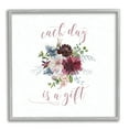 thumbnail image 1 of Stupell Industries Each Day Gift Calligraphy Quote Minimal Floral Pattern , 12 x 12, Design by Tara Moss, 1 of 5