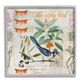 thumbnail image 1 of Stupell Industries Early Bird Vintage Nature Animals & Insects Painting Gray Framed Art Print Wall Art, 24 x 24, 1 of 9